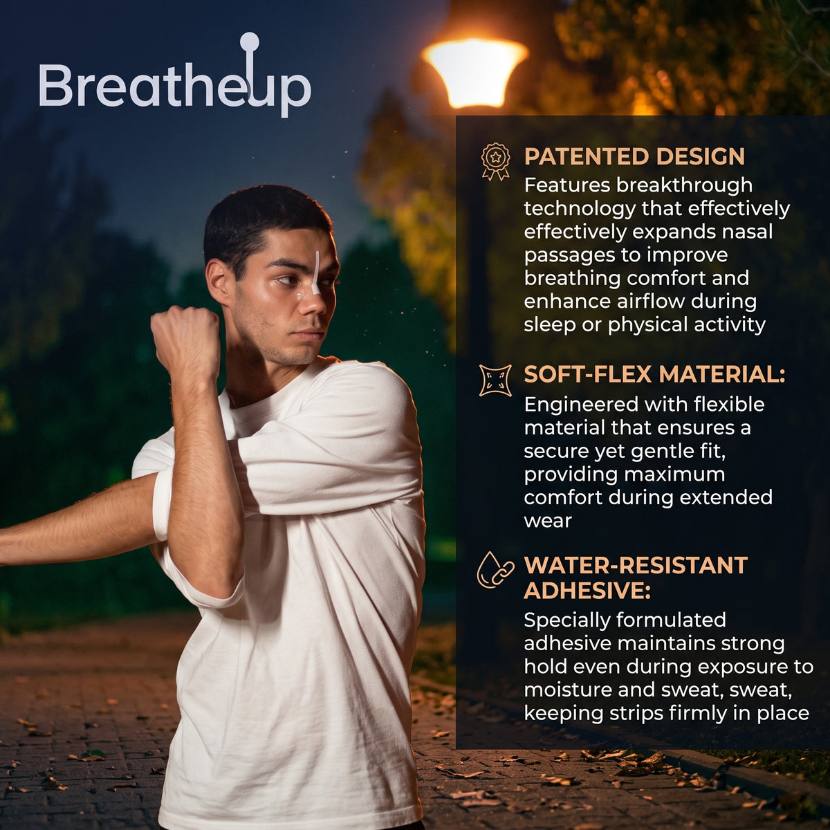 BreatheUp Next Generation Nasal Strips - Clear